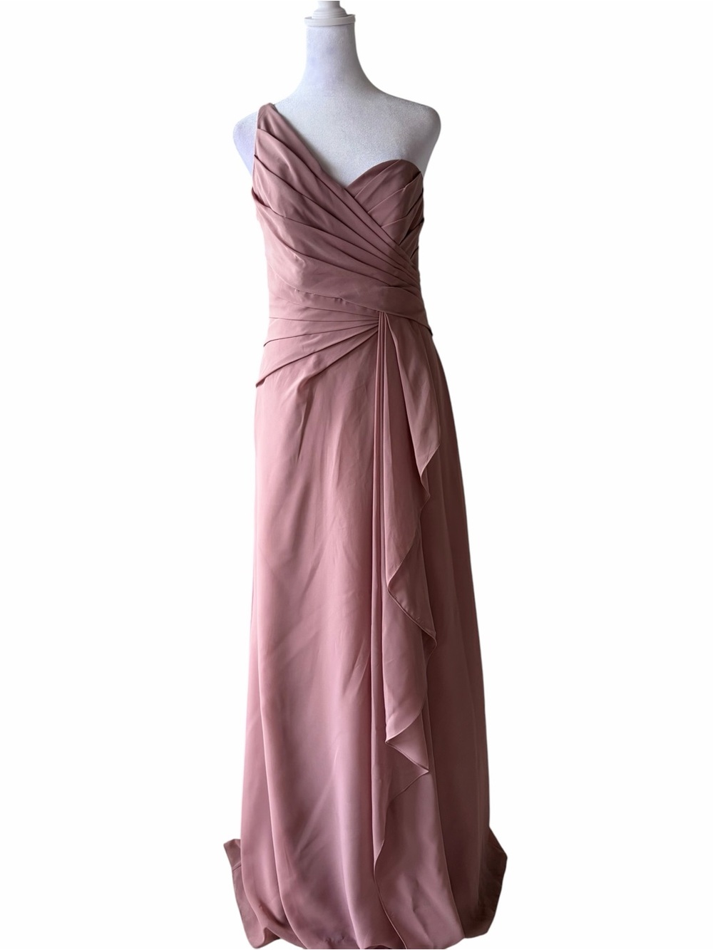 SORELLA VITA One-Shoulder Blush Pink Formal Gown